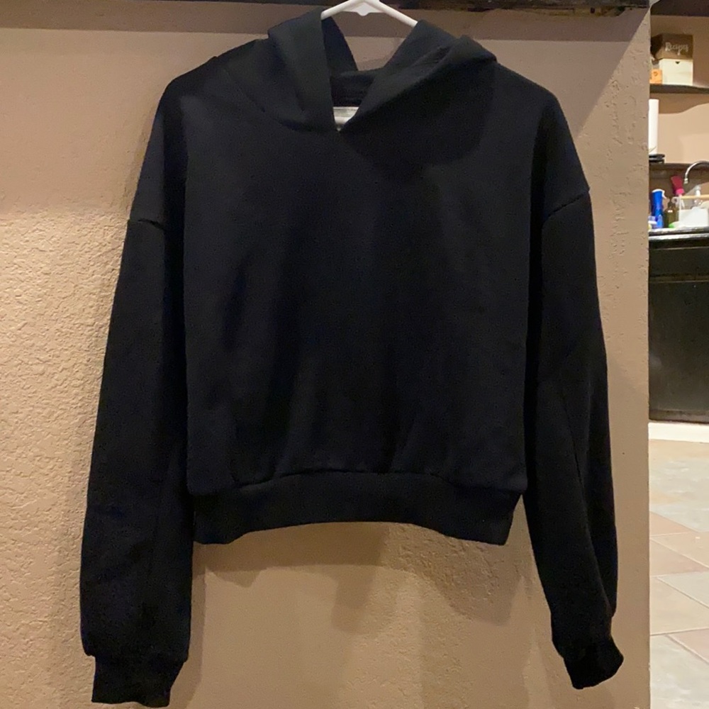 Shop Talulah, black cropped hoody